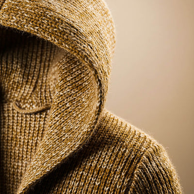 Cárdigan con capucha de punto de lana Adrian